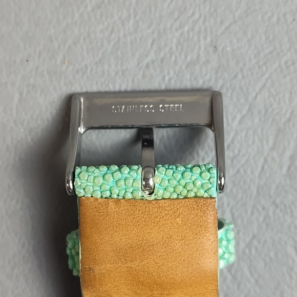 Becomb Diamond Genuine Stingray Watch "There's No Clock" Levi Maestro GreenRARE - Picture 11 of 16